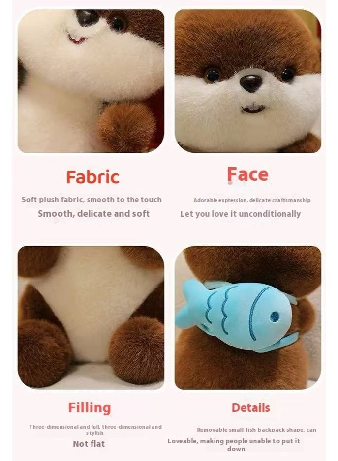 30cm Dark Brown Otter Plush Toy – | Kids Gift & Home Decor - Image 5