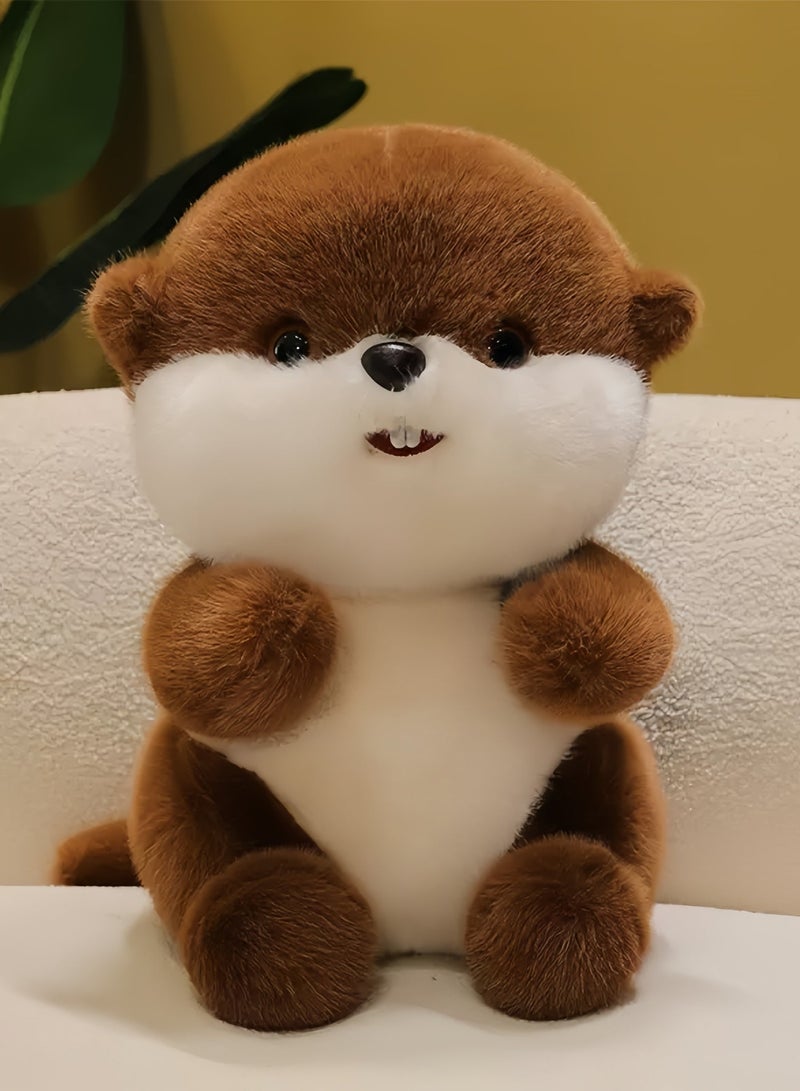 30cm Dark Brown Otter Plush Toy – | Kids Gift & Home Decor - Image 1