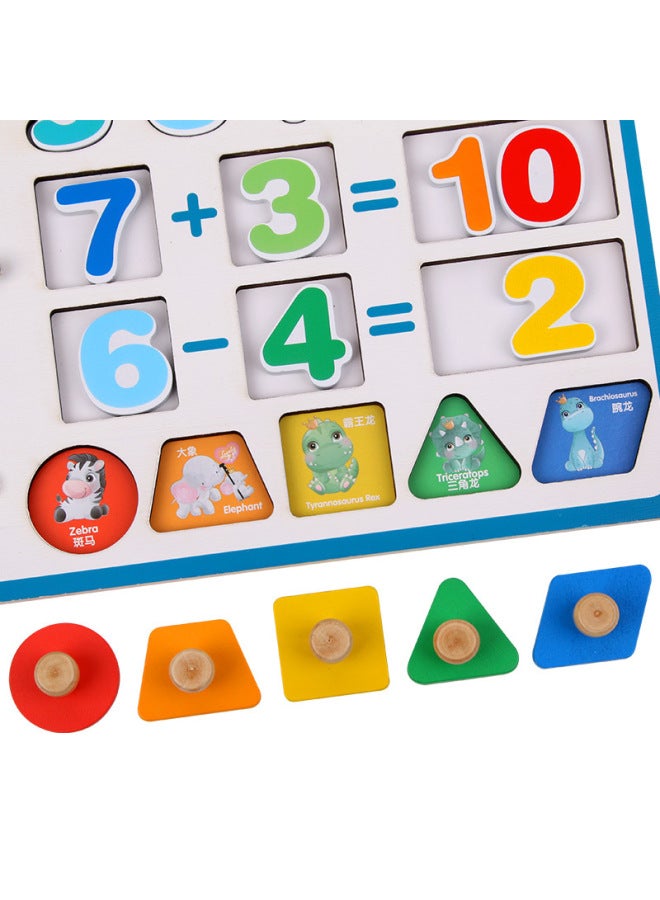 Wooden Children's Early Education Learning Busy Board Montessori Teaching Aids Early Education Educational Unlock Shape Cognitive Enlightenment Toys-Color:Learning Busy Board  - Image 5