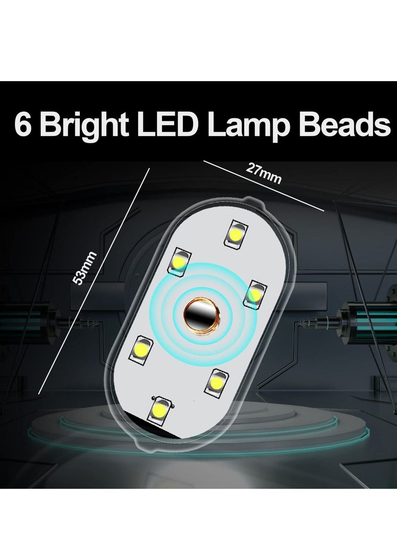 KASTWAVE قطعتان من مصابيح LED الداخلية للسيارة بـ 7 ألوان إضاءة محيطة مصابيح داخلية للسيارة مصابيح LED داخلية لاسلكية للسيارة مصابيح داخلية للسيارة مصابيح داخلية قابلة لإعادة الشحن عبر USB  - Image 2