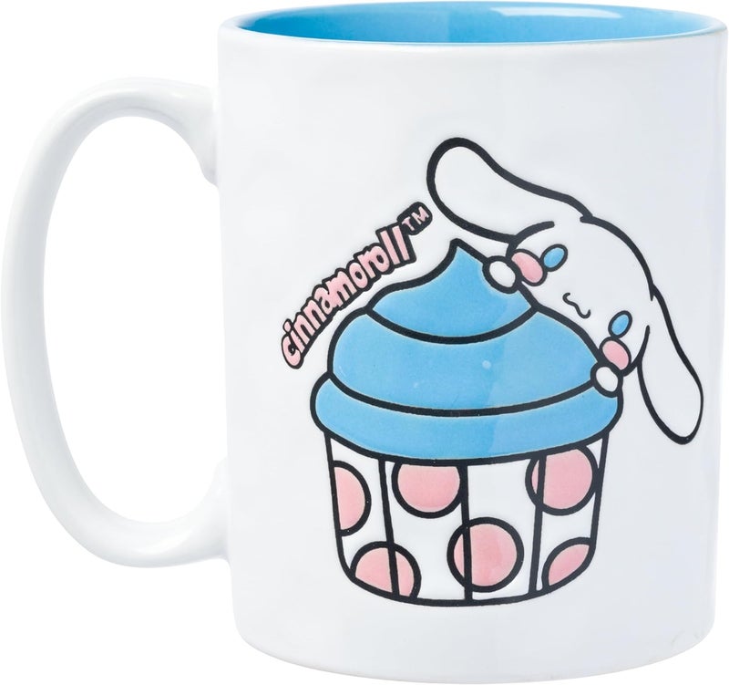Silver Buffalo Sanrio Hello Kitty and Friends Wax Resist Ceramic Mug Featuring Cinnamoroll 17 Ounces - Image 2