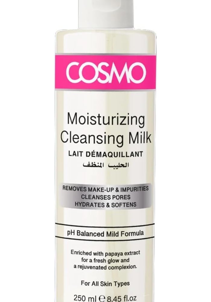 Cosmo Moisturizing Cleansing Milk - 250ml for Deep Hydration and Makeup Removal - Image 1