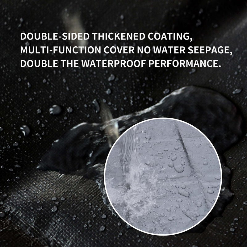Tarpal Small Tarps 4X6 Feet(2-Pack) Heavy Duty Tarp 10.5Mil Multipurpose Protective Cover Waterproof Snow Or Uv Protection Durable Reinforced Edges Silver/Black - Image 4