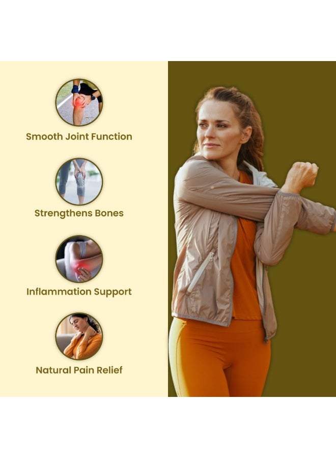 ZEROHARM Holo Arthritis - مُعزز بفيتامين D3 وفيتامين K2-7 - أفضل دعم للركبة والمفاصل للرجال والنساء - مكملات لتخفيف آلام الركبة والمفاصل والرقبة - قابل للامتصاص بنسبة 100% في الجسم (120 قرصاً) - Image 3