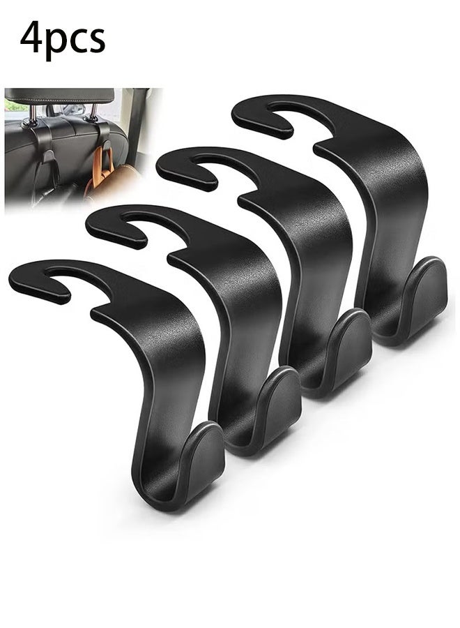 YJ Car Seat Headrest Hook, 4 Pack Universal Car Storage Headrest Hanger Holder Hooks for Purse Used to Hang Water Bottles Shopping Bags Car Trash Bags - Image 1