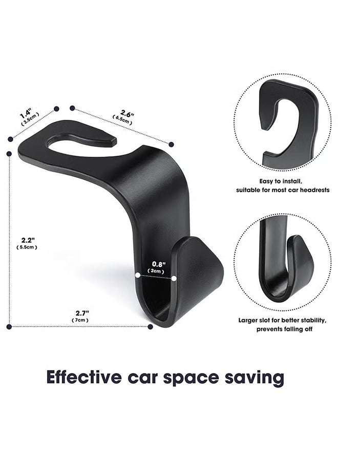 YJ Car Seat Headrest Hook, 4 Pack Universal Car Storage Headrest Hanger Holder Hooks for Purse Used to Hang Water Bottles Shopping Bags Car Trash Bags - Image 2