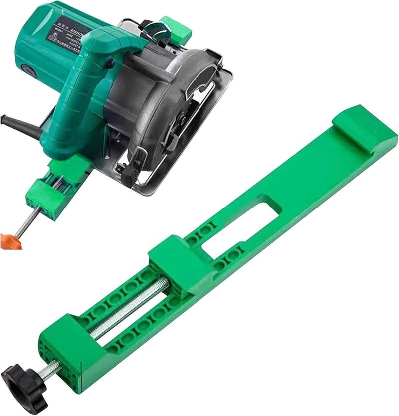 Green Adjustable Circular Saw Guide Rail Portable Milling Clamp For Precision Wood Cutting - Image 1