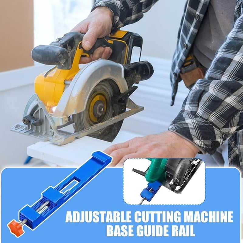 Green Adjustable Circular Saw Guide Rail Portable Milling Clamp For Precision Wood Cutting - Image 5