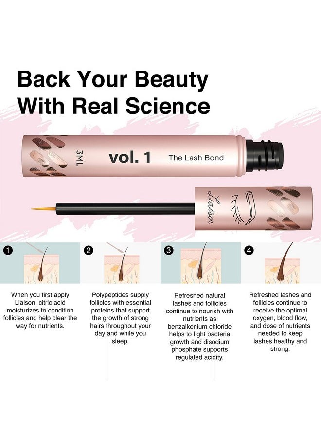 Liaison - Lash Bond Eyelash Growth Serum Natural Peptide Lash Boost & Enhancer For Longer Fuller & Thicker Lashes Vegan Cruelty Free Paraben Free Talc Free & Irritation Free Formula - Image 1