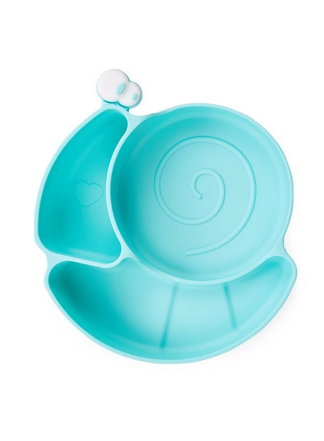 Matyz Silicone Suction Plate Baby Feeding Plates With Suction (Blue) - Divided Plates For Kids Non Slip - 100% Food Grade Silicone Toddler Plates Unbreakable Plates Microwave Safe And Dishwasher Safe - Image 1