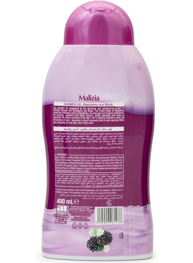 Malizia Shower Gel Blackberry & Musk 400ml - Image 2