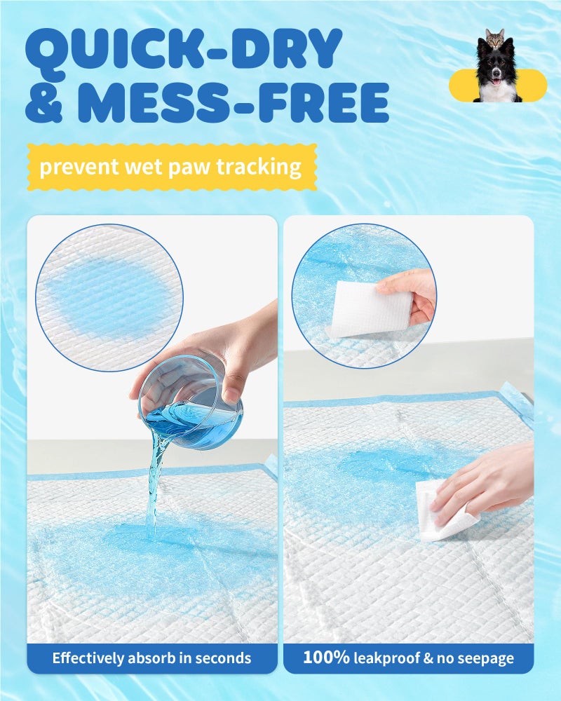 Powools 75-Pack XX-Large Puppy Pads - 38" x 28" Pee Pads for Dogs Potty Training with Leak-Proof Quick-Dry Design, 6-Layer Wee Wee Pads for Dogs, Blue - Image 4