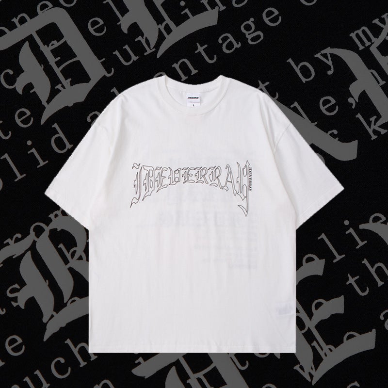 Vunc Men'S Clothing | 2022 American High Street Pure Cotton Couple Oversize Loose Fashion Brand Short Sleeve T-Shirt - Image 4
