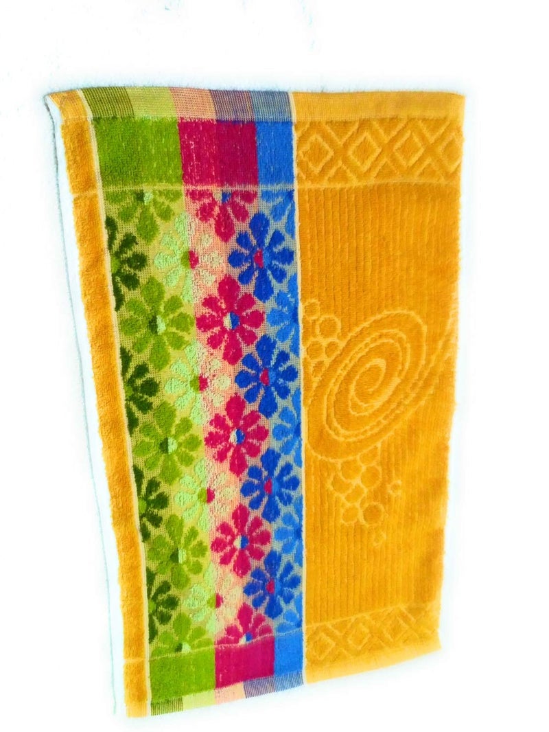 Cotton Colors Cotton Colors Floral Design Hand Towels (Medium, Multicolor, Pack of 8)_t036  - Image 2