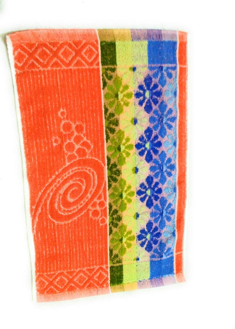 Cotton Colors Cotton Colors Floral Design Hand Towels (Medium, Multicolor, Pack of 8)_t036  - Image 3