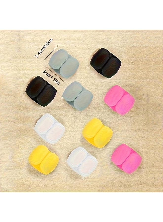 Black Cable Organizer Clips 10 Pcs Durable Cord Management Solution Prevents Tangle - Image 2