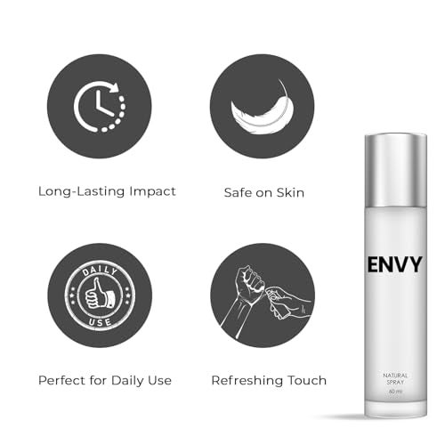 ENVY Natural Men Spray 60ML & Natural Women Perfume 60ML (Combo Pack of 2) | Long Lasting Fragrance - Image 5