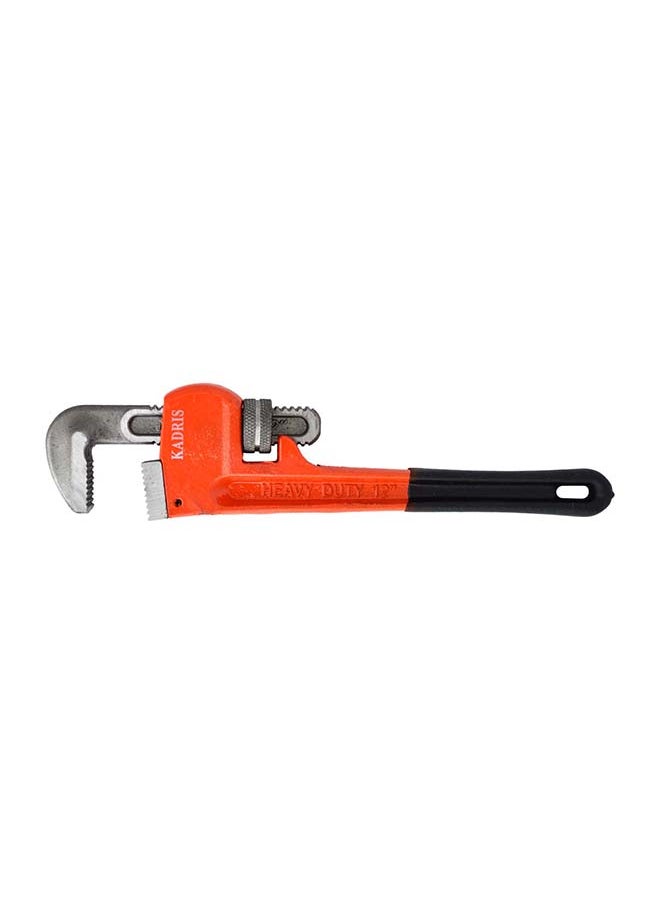 KADRIS Heavy-Duty Straight Pipe Wrench, 12 inch Plumbing Color Orange Black, 304 (12 inch)  - Image 1