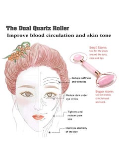 Rubik Jade Roller Natural Stone Facial Massage for Face Eye Neck Skin Care  - Image 5
