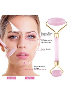 Rubik Jade Roller Natural Stone Facial Massage for Face Eye Neck Skin Care  - Image 2