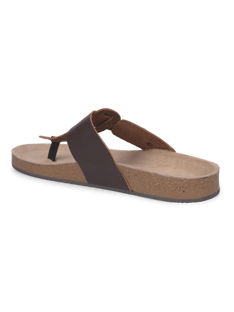 Bata Bio Th Men's Dark Brown Sandals - 7 UK (8734001) - Image 4