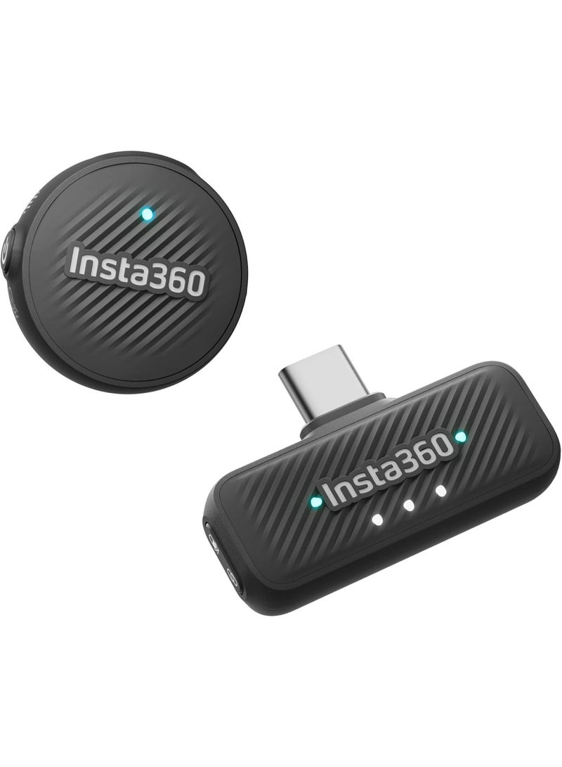 انستا 360 انستا360 جهاز ارسال هواء للميكروفون، 7.9 غرام خفيف الوزن، ميكروفون لاسلكي X5/X4/X4 اير/ايس برو 2/جو الترا، خاصية الغاء الضوضاء، مدونات الفيديو، البث - Image 1