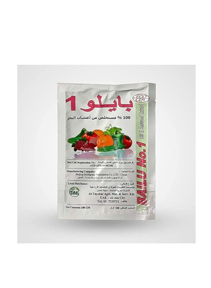 Bailu No.1 Organic Seaweed Extract Powder Fertilizer 100g - Image 1