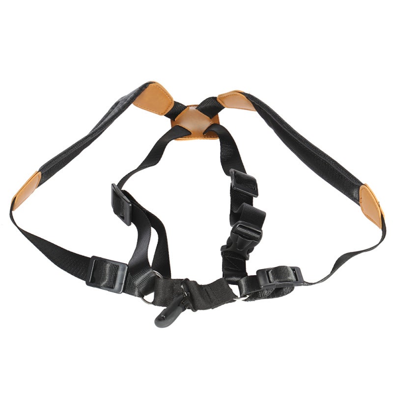 Saxophone Strap: Adjustable Ergonomic Double Shoulder Strap - Padded EVA Cushion Premium Synthetic Leather Strap for Alto Tenor Soprano Saxophone Players Long Practice Sessions - Image 5
