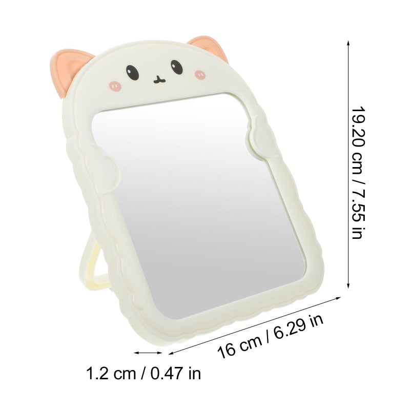 Tehaux Folding Cat Ear Vanity Mirror With Stand Portable For Travel And Home Use - Image 3