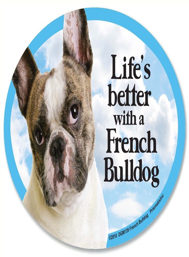 Prismatix French Bulldog Oval Dog Magnet for Cars - Image 2