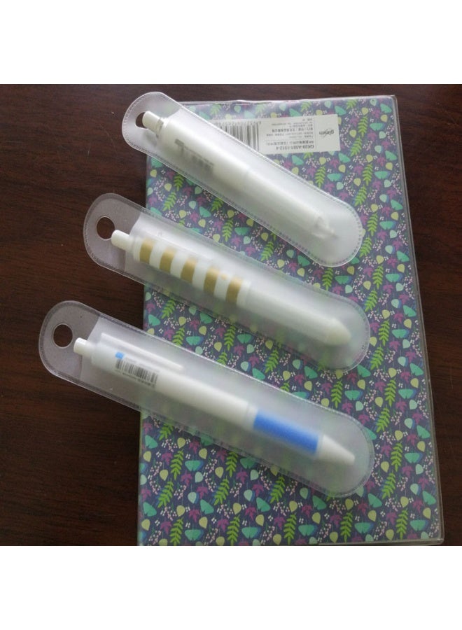 30 Pieces Transparent Plastic Pen Pouches PVC Translucent Pen Pouch Sleeve Holder Single Pen Bag Case Pencil Bag Single Pen Storage Bags Organizers for School Office Home Use - Image 2