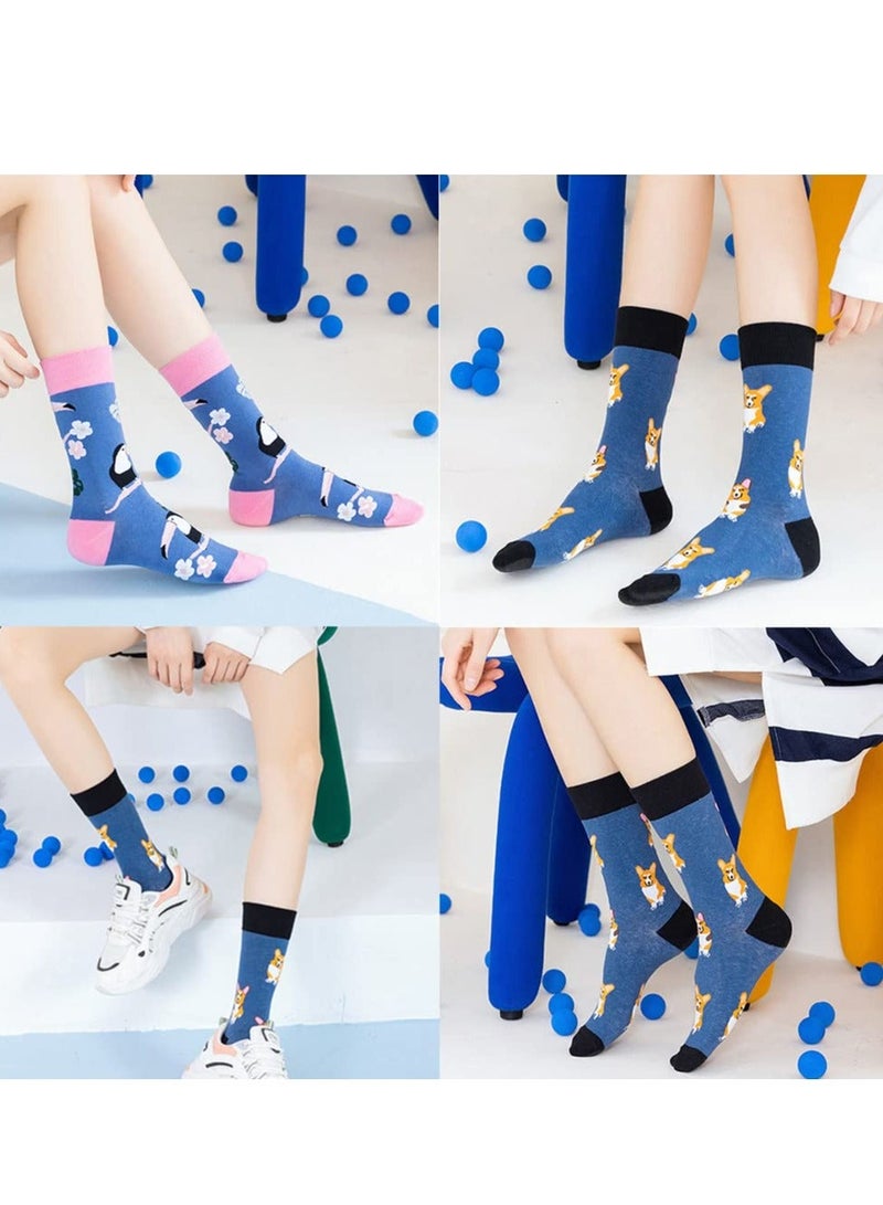 واي آند دي Men's Colorful Dress Socks Novelty Funny Fancy Funky Patterned Crew Sock Casual Crazy for Men - Image 5