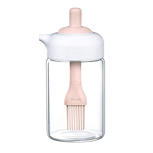 Femora Borosilicate Glass Kitchen Cannister, Oil Mini Jar, Kitchen Storage, 230 ML, Pack of 1, Pink,Cooking Oil - Image 4