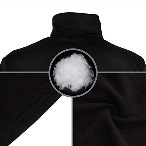 TUPARKA Mens Turtleneck Soft Long Sleeve Top Ski Golf Thermal T-Shirt Jumper Large Size Black (XL) - Image 3