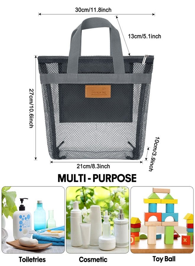 EIMMBD Shower Caddy Portable - Hanging Shower Bags Large Capacity Travel Shower Caddy - Shower Tote Bag for Camp Travel Gym College Dorm Room Essentials (Grey) - Image 2