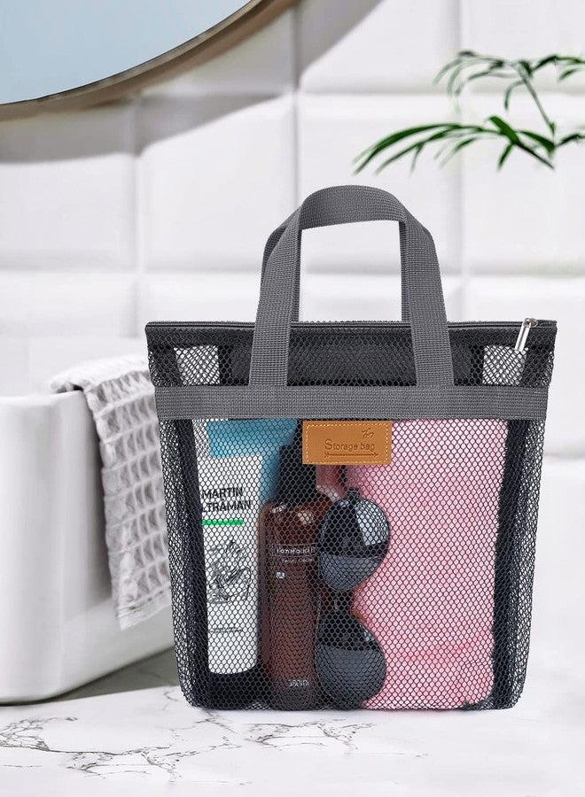 EIMMBD Shower Caddy Portable - Hanging Shower Bags Large Capacity Travel Shower Caddy - Shower Tote Bag for Camp Travel Gym College Dorm Room Essentials (Grey) - Image 4