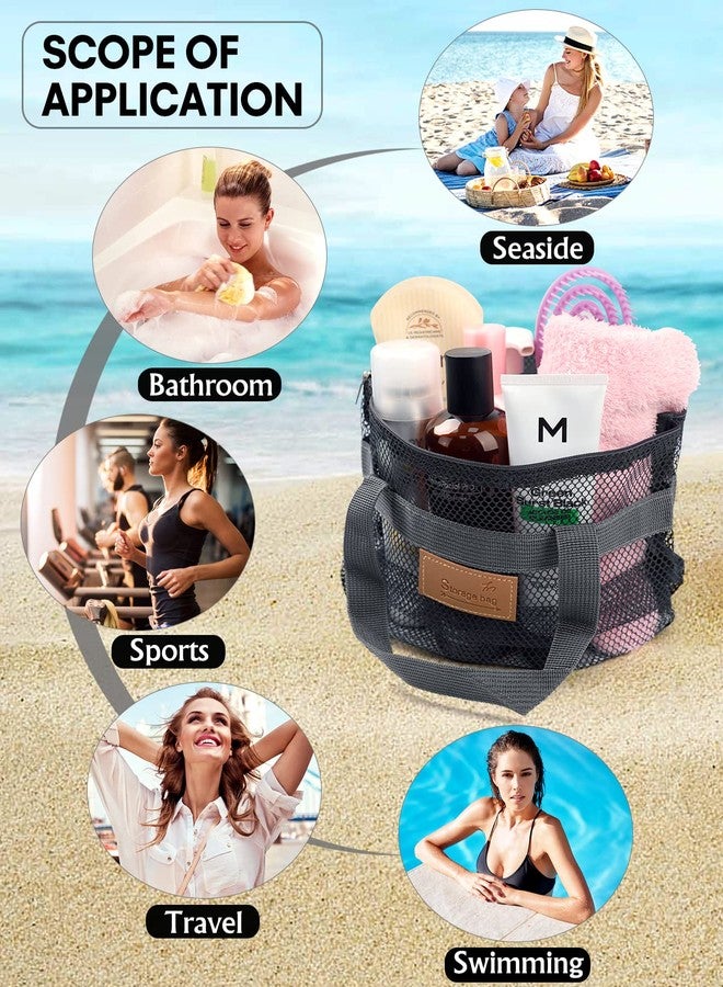 EIMMBD Shower Caddy Portable - Hanging Shower Bags Large Capacity Travel Shower Caddy - Shower Tote Bag for Camp Travel Gym College Dorm Room Essentials (Grey) - Image 5