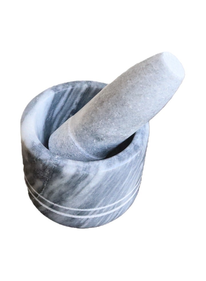 بلوط نجر حجر رخام هاون ومدقة رخام جرانيت أبيض - Image 3