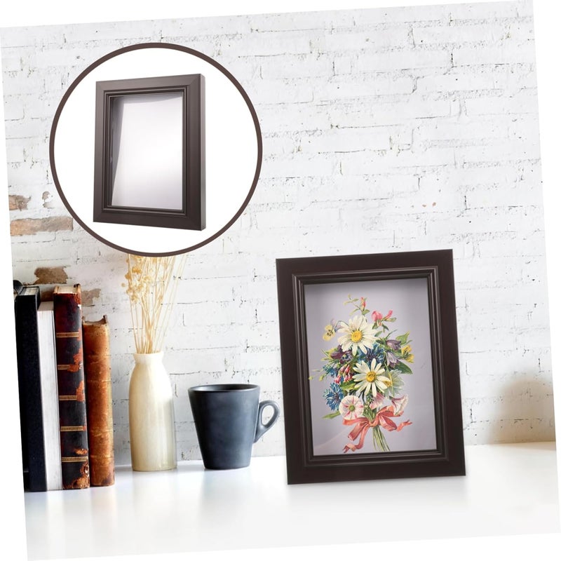 Amosfun DIY Wooden Dried Flower Display Frame Photo Frame for Pressed Flowers Reliable Design for Home Decoration Bedroom Living Room Box - Image 3