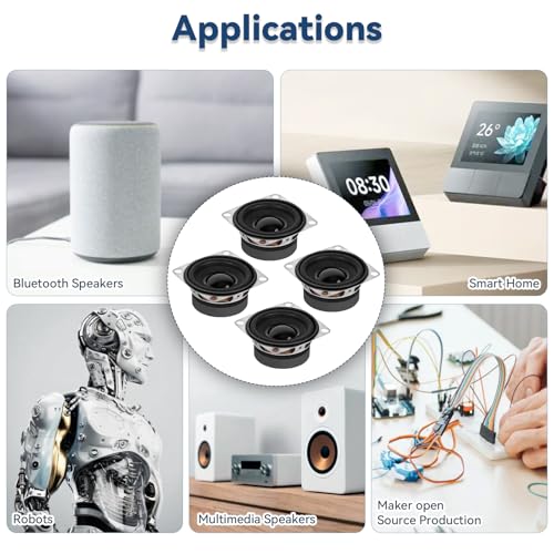 MakerHawk 2" 4 Ohms 3W Full Range Audio Speaker Stereo Woofer Loudspeaker for Arduino (4pcs) - Image 5