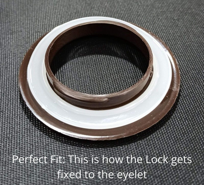 FAPBADRI Curtain Eyelet Back Locks, Standard Size, Transparent, Long Lasting, Pack of 50 Pieces - Image 4