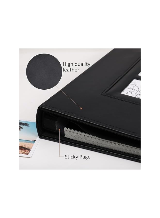 The Bros Photo Albums, 4x6 Inch 600 Photos Hand Made DIY Albums, Magnetic Self-Stick Horizontal and Vertical Photos Leather Cover, Extra Large Capacity Wedding Family Picture Albums Photo Book - Image 2