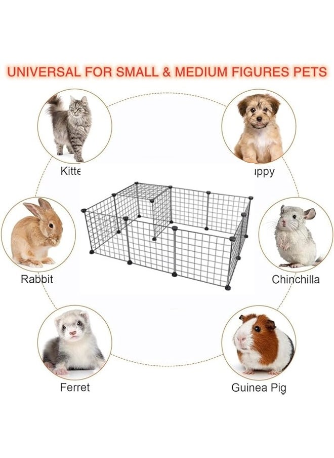 Pet Playpen Spliced Fence Cage Dog Enclosure Panels Puppy Rabbit Cat Foldable Storage Stackable Shelf