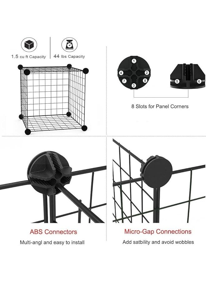 Pet Playpen Spliced Fence Cage Dog Enclosure Panels Puppy Rabbit Cat Foldable Storage Stackable Shelf