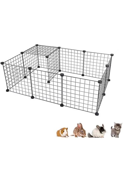 Pet Playpen Spliced Fence Cage Dog Enclosure Panels Puppy Rabbit Cat Foldable Storage Stackable Shelf