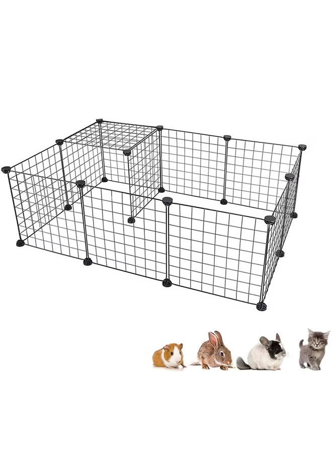 Pet Playpen Spliced Fence Cage Dog Enclosure Panels Puppy Rabbit Cat Foldable Storage Stackable Shelf
