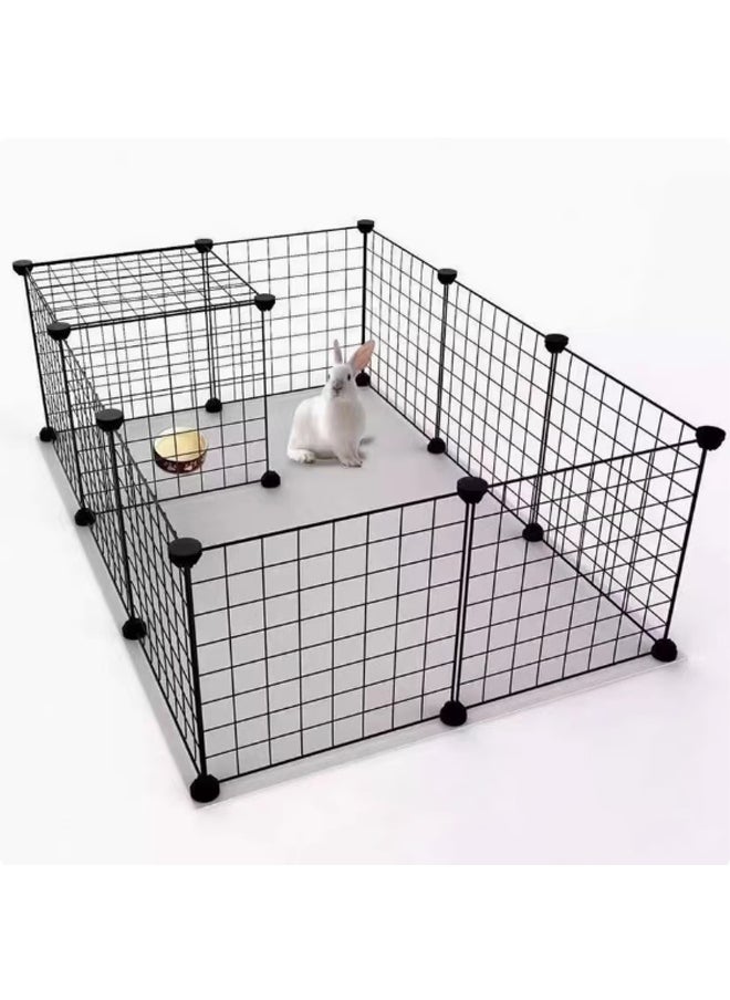 Pet Playpen Spliced Fence Cage Dog Enclosure Panels Puppy Rabbit Cat Foldable Storage Stackable Shelf