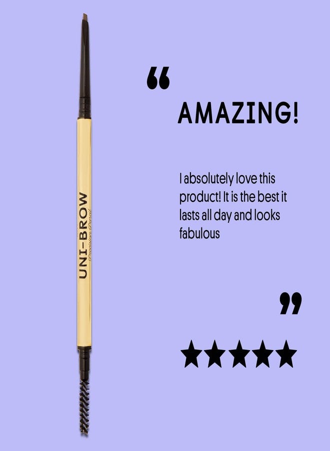 Winky Lux Uni Brow Precision Eyebrow Pencil, Dual Sided with Spoolie, Longwearing Waterproof Eyebrow Crayon, Define Ultra Fine Tip to Shape and Fill Brows, Brown, Blonde and Taupe Universal Shade - Image 5