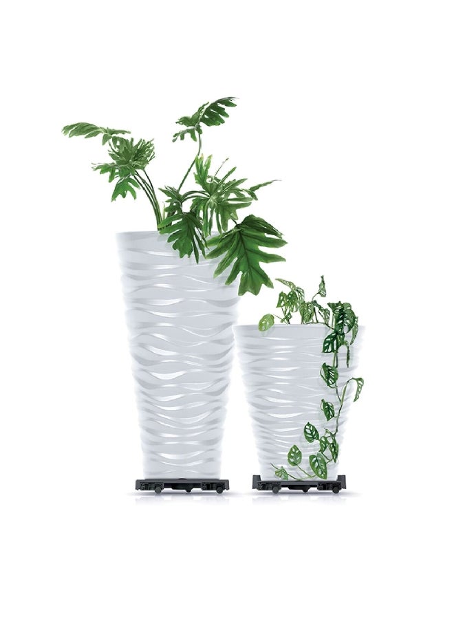 بروسبير بلاست حامل نباتات بمنصة متحركة مستدير رمادي داكن 29.8 x 25.7 x 29.8 سم IPMR300-S433 - Image 3