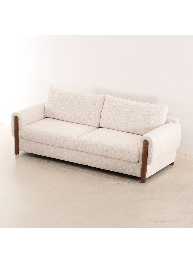 DANUBE HOME أوبورو أريكة قماشية لثلاثة مقاعد، أريكة قماشية مبطنة فاخرة مع مقاعد مريحة، أريكة غرفة معيشة عصرية، تصميم أنيق للمنازل المعاصرة - بيج - Image 2